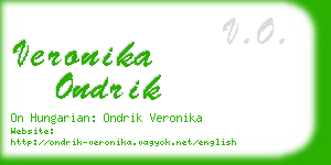 veronika ondrik business card